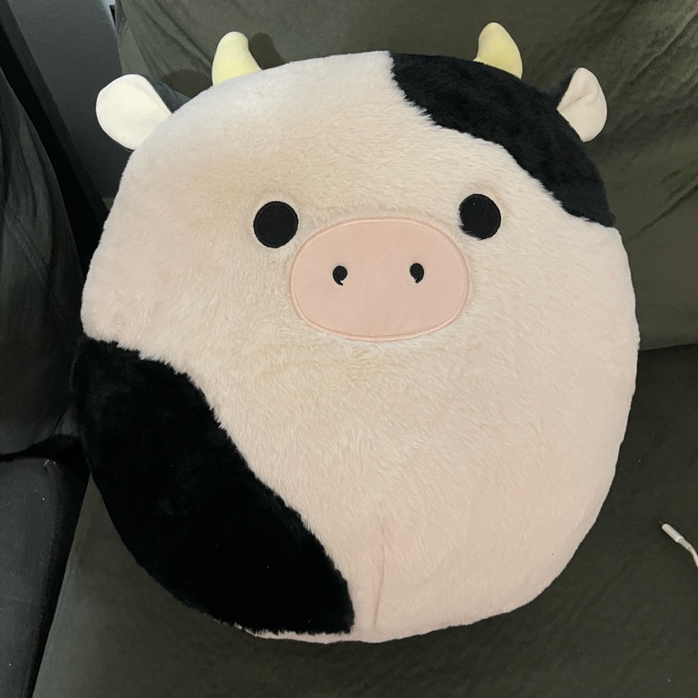 Squishmallows Connor the Cow Fuzz-A-Mallow 16" Stuffed Plush
